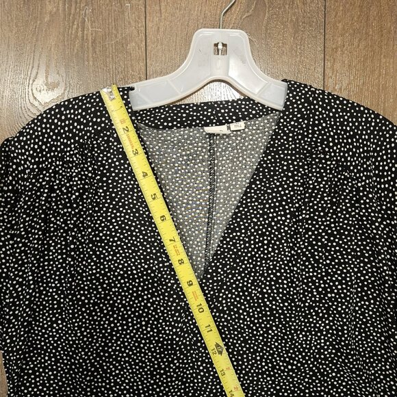 Gap Factory Women's V-Neck Lightweight Dress Black & White Polka Dots Size S - Picture 11 of 13